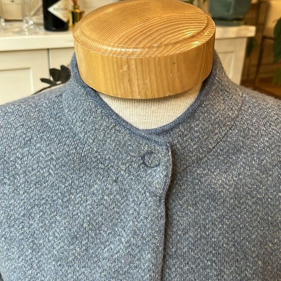 VGUC Hekla & Co made in Italy wool and cashmere blend snap neck open cardigan - Picture 2 of 6